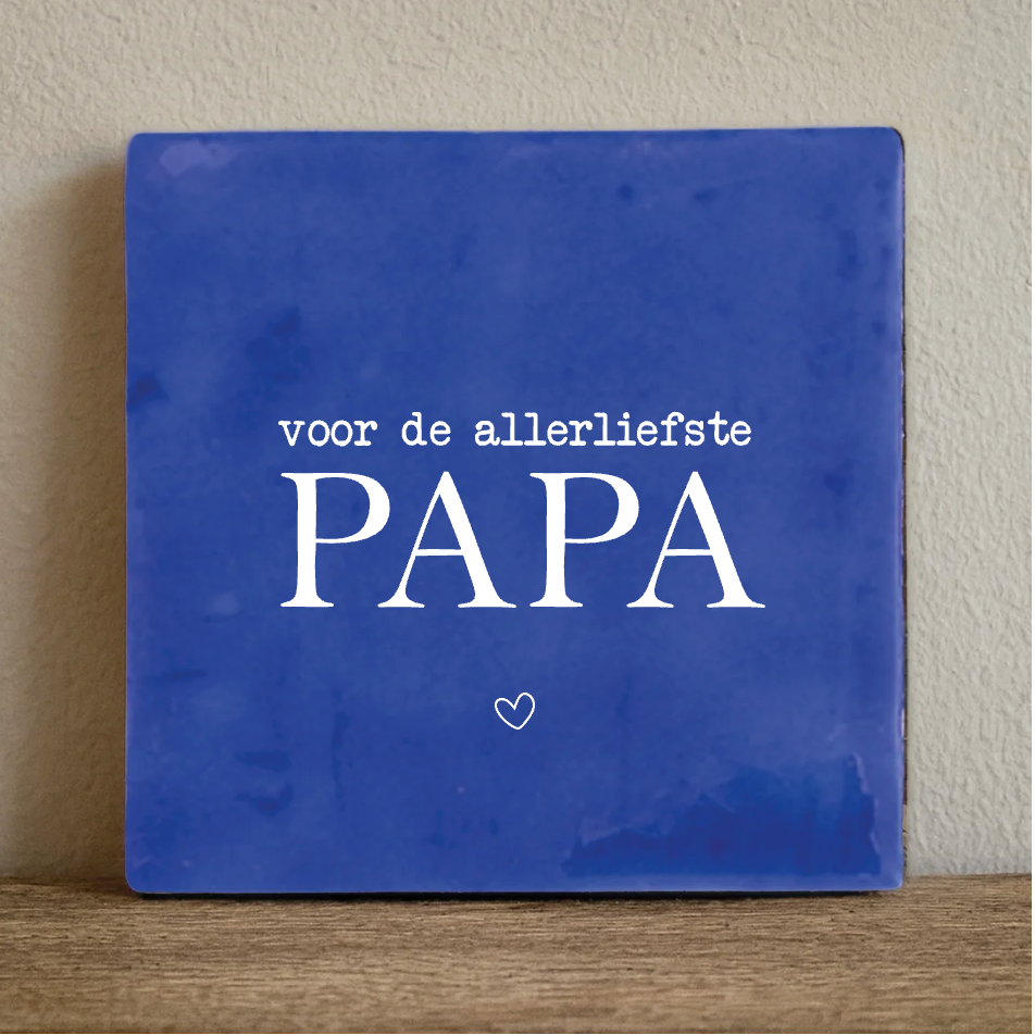 Label2X Tegeltje voor de allerliefste papa Tegeltje voor de allerliefste papa woonaccessoires homedecoratie