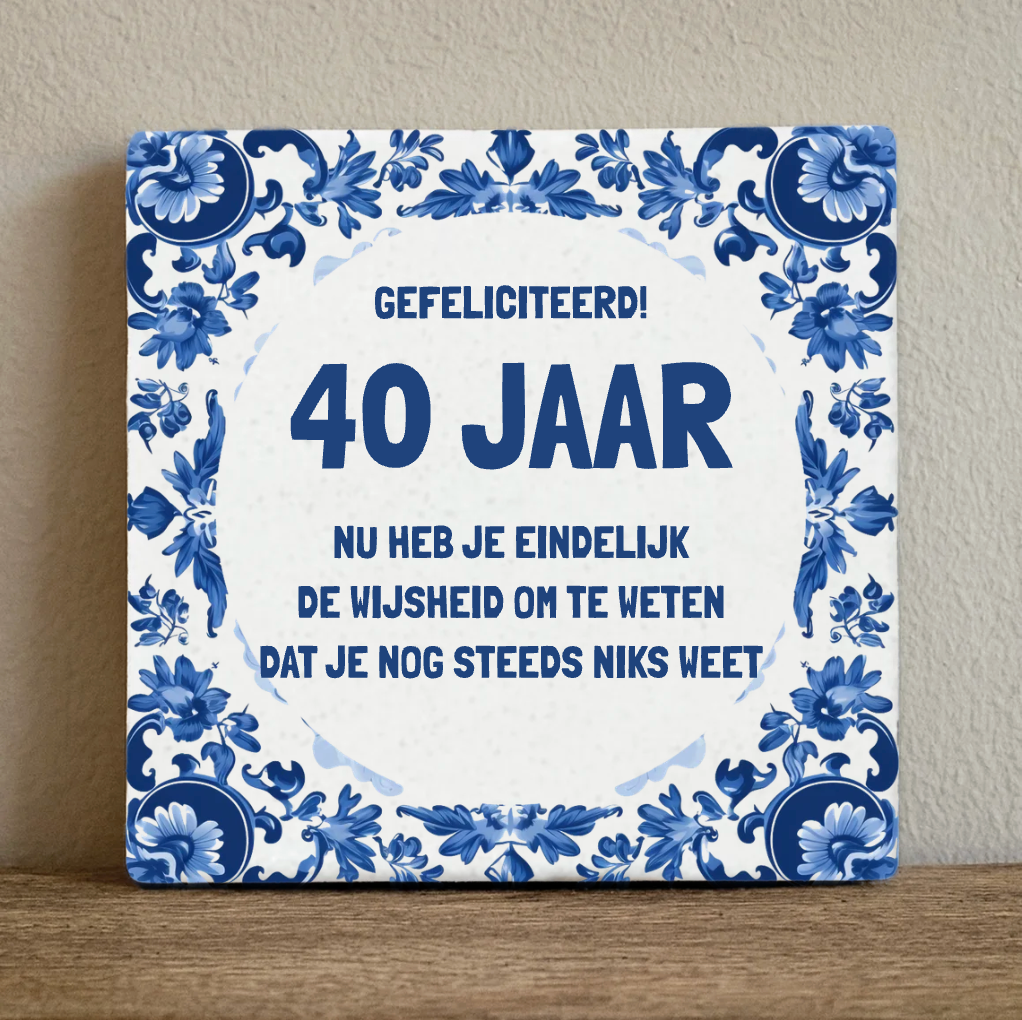 Label2X Tegeltje wijsheid 40 Tegeltje wijsheid 40 woonaccessoires homedecoratie