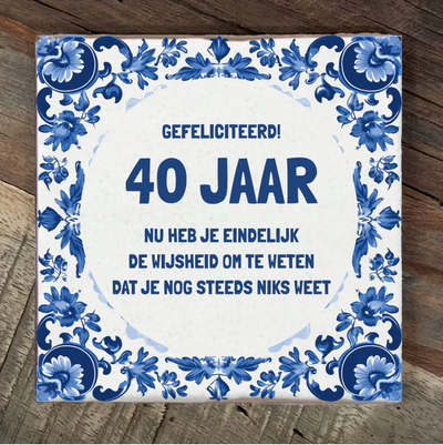 Label2X Tegeltje wijsheid 40 woonaccessoires homedecoratie