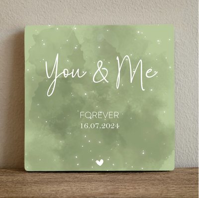 Label2X Tegeltje you and me Tegeltje you and me woonaccessoires homedecoratie