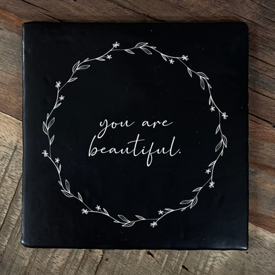 Label2X Tegeltje you are beautiful woonaccessoires homedecoratie