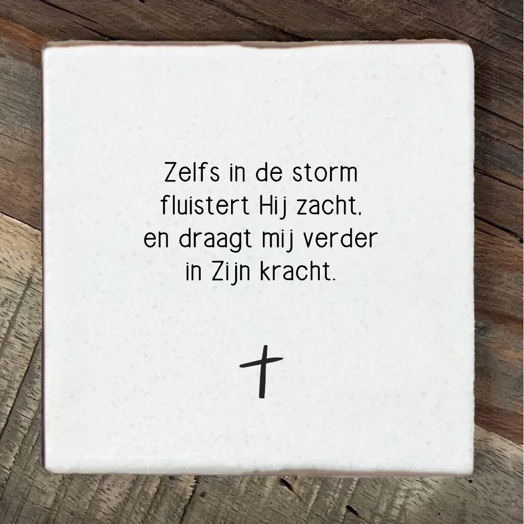 Label2X Tegeltje zelfs in de storm Tegeltje zelfs in de storm woonaccessoires homedecoratie