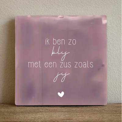 Label2X Tegeltje zo blij Tegeltje zo blij woonaccessoires homedecoratie