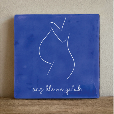 Label2X Tegeltje zwanger! Tegeltje zwanger! woonaccessoires homedecoratie