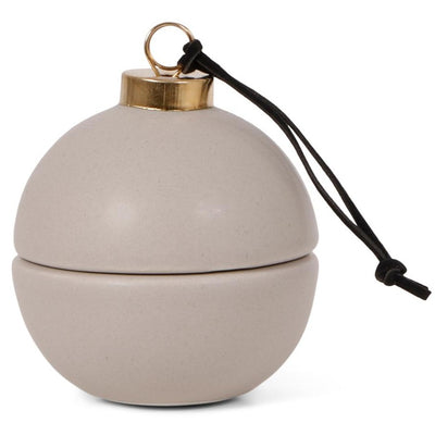 Label2X Theelichthouder kerstbal grijs woonaccessoires homedecoratie