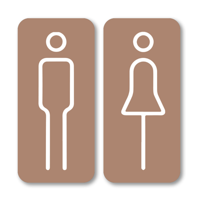 Label2X wc bordje voor dames en heren toiletten
