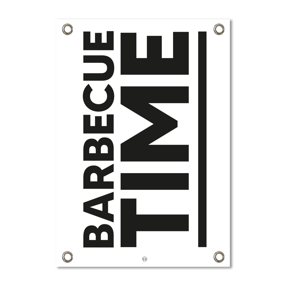 Label2X tuinposter Tuinposter bbq time wit woonaccessoires homedecoratie