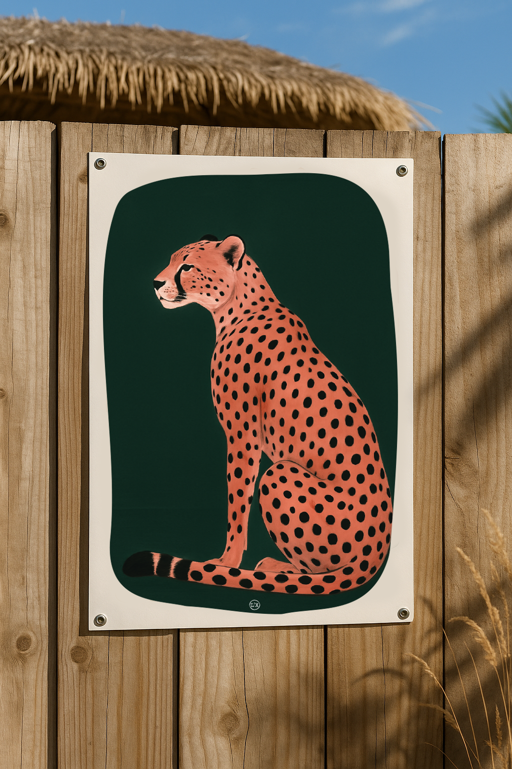 Label2X tuinposter Tuinposter cheetah Tuinposter cheetah woonaccessoires homedecoratie