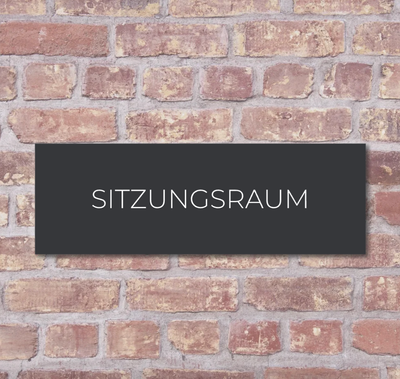Label2X deurbordje bedrijf Türschild mit Text Besprechungsraum woonaccessoires homedecoratie
