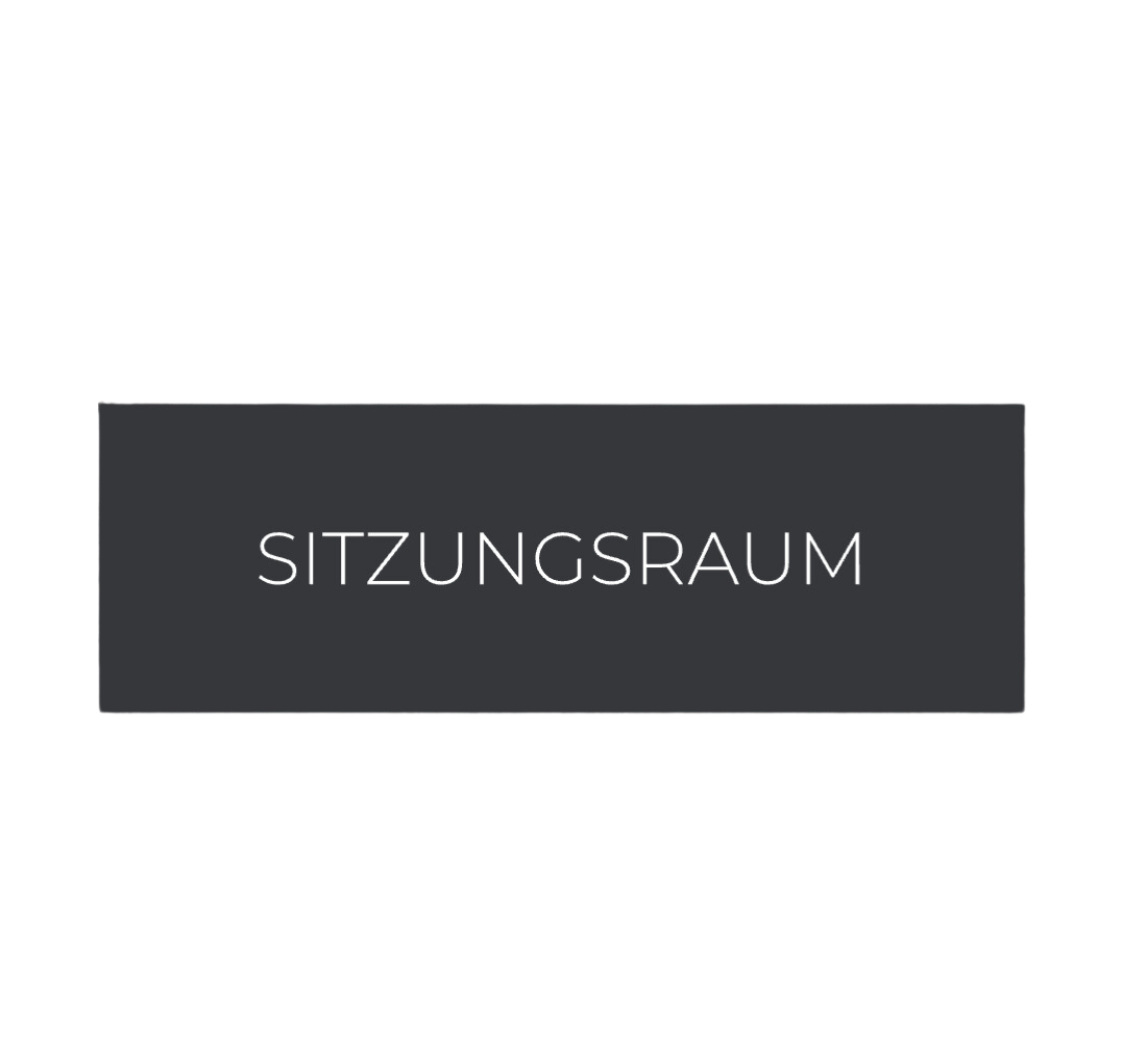 Label2X deurbordje bedrijf Türschild mit Text Besprechungsraum woonaccessoires homedecoratie