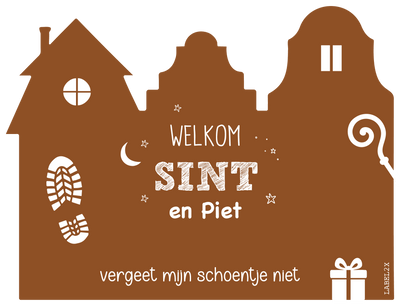 Label2X Sinterklaas Vergeet mijn schoentje niet / Roest Sinterklaas schoen-zet-mat NIEUW Sinterklaas schoen-zet-mat NIEUW woonaccessoires homedecoratie