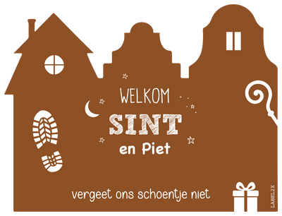 Label2X Sinterklaas Vergeet ons schoentje niet / Roest Sinterklaas schoen-zet-mat NIEUW Sinterklaas schoen-zet-mat NIEUW woonaccessoires homedecoratie
