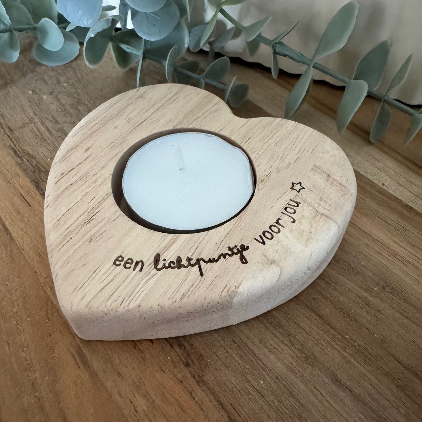 Label2X Waxinehouder hart een lichtpuntje voor jou Waxinehouder hart een lichtpuntje voor jou woonaccessoires homedecoratie