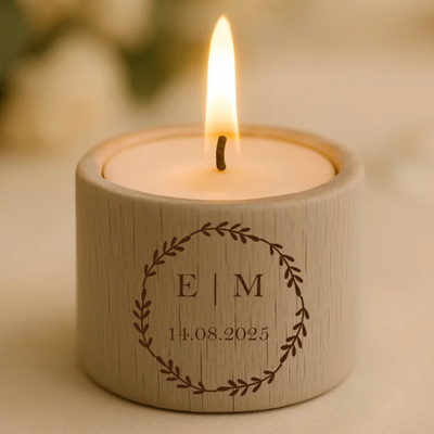 Label2X Waxinehouder rond eigen tekst Waxinehouder rond eigen tekst woonaccessoires homedecoratie