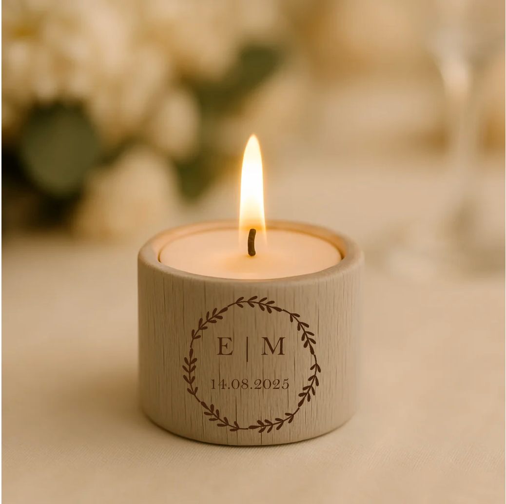 Label2X Waxinehouder rond eigen tekst Waxinehouder rond eigen tekst woonaccessoires homedecoratie
