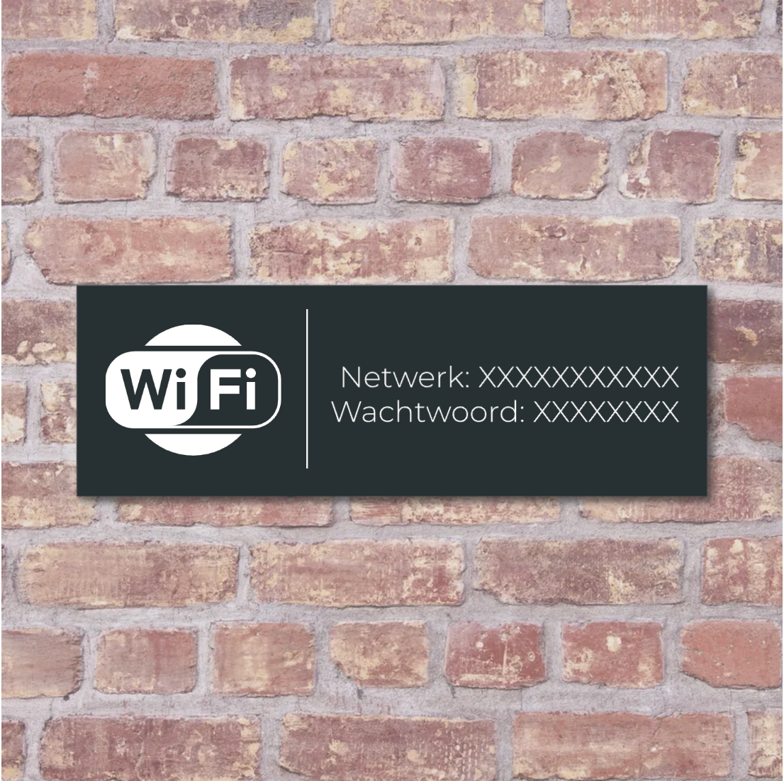 Label2X deurbordje bedrijf Wifibordje eigen bedrijf woonaccessoires homedecoratie
