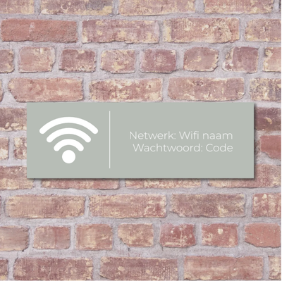 Label2X deurbordje bedrijf Wifibordje eigen bedrijf woonaccessoires homedecoratie