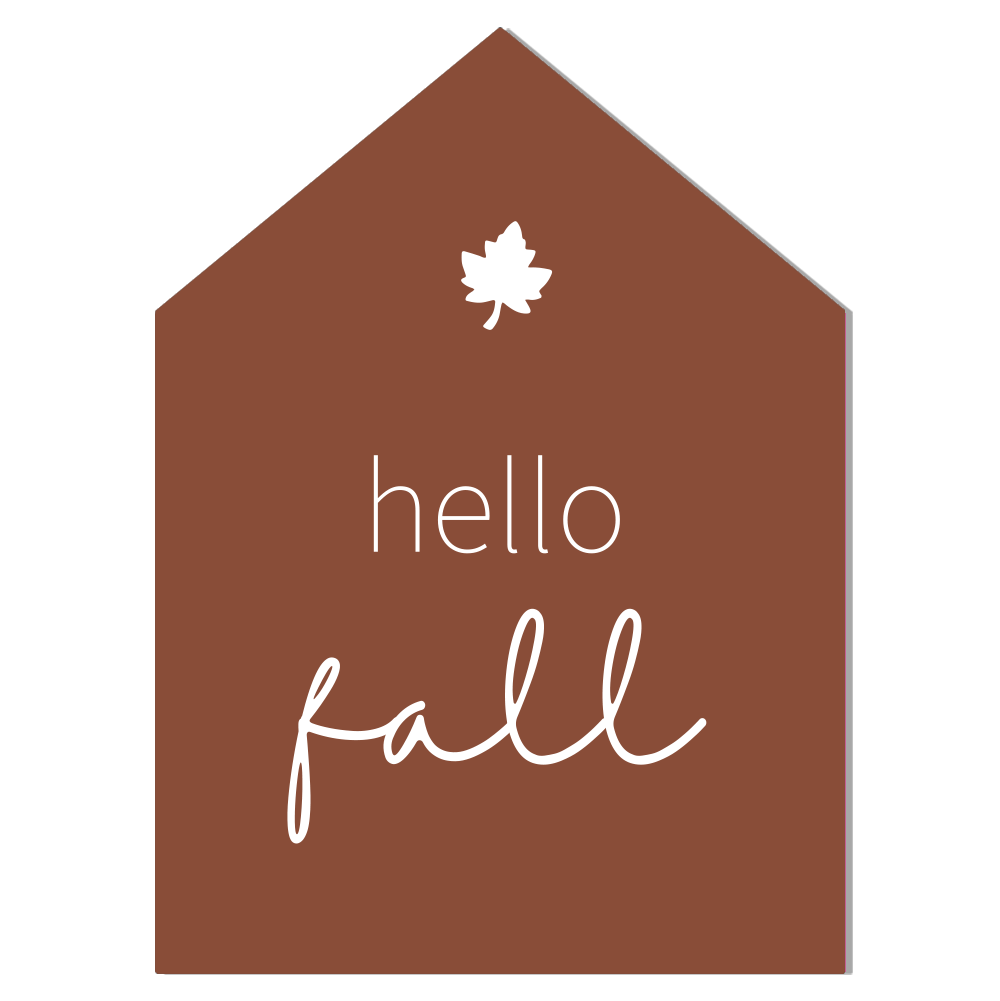 Label2X Woondecoratie Woonhuisje hello fall roest woonaccessoires homedecoratie