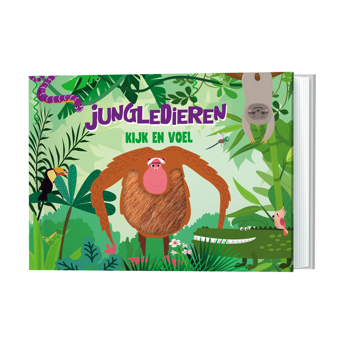 Lantaarn Publishers Kinderboeken Kijk en voel - Jungledieren 9789463544580 woonaccessoires homedecoratie