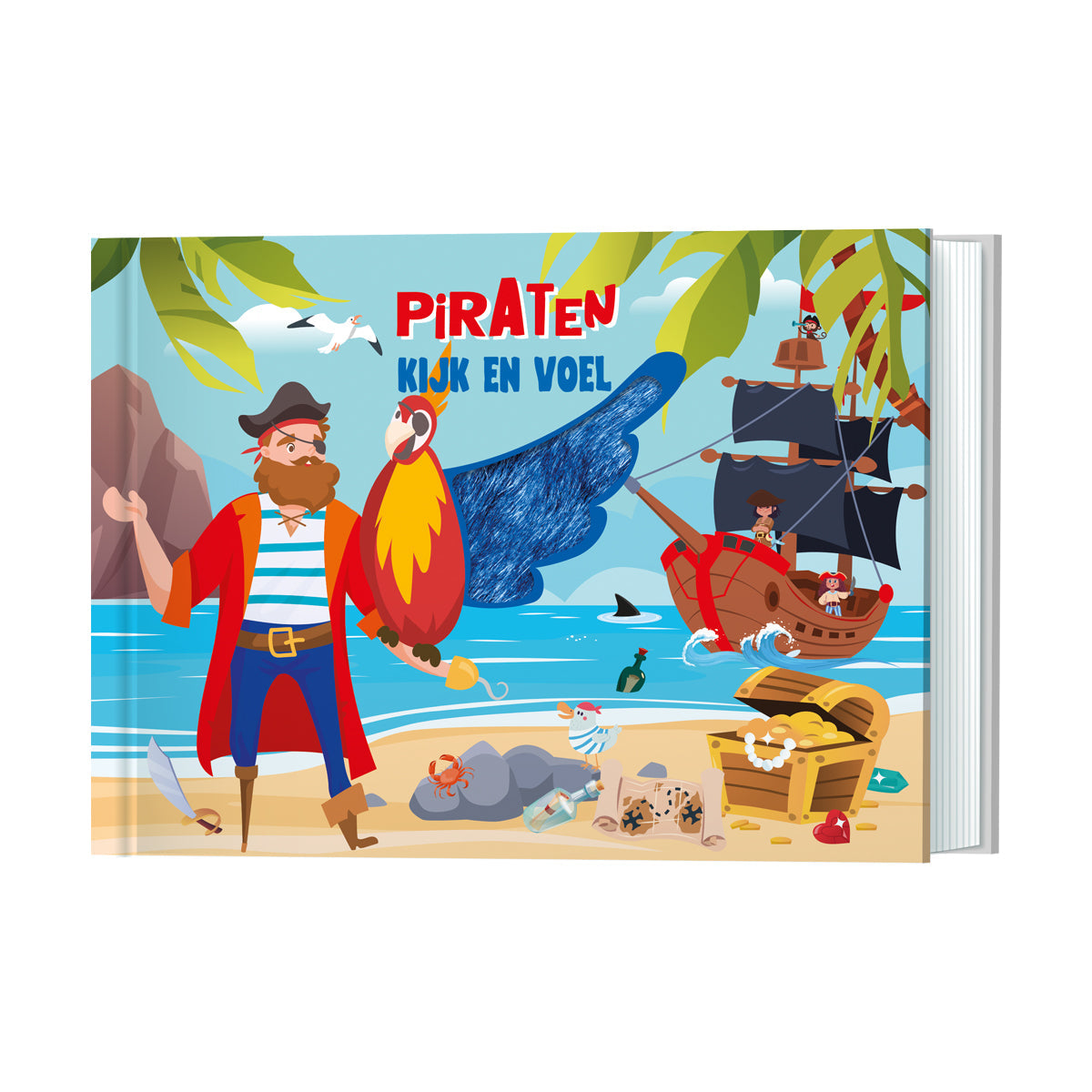 Lantaarn Publishers Kinderboeken Kijk en voel - Piraten 9789463548151 woonaccessoires homedecoratie