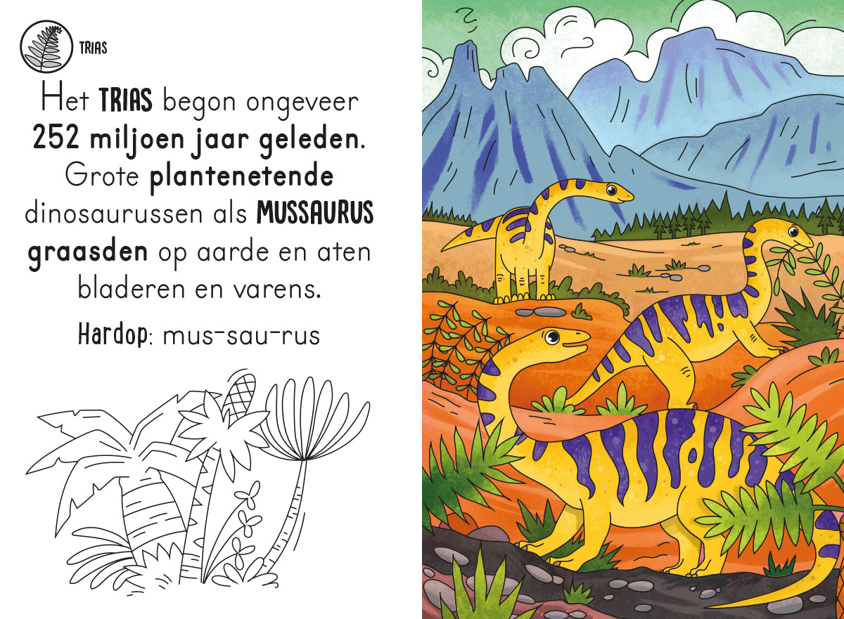 Lantaarn Publishers Kinderboeken Magisch waterkleurboek Dino's woonaccessoires homedecoratie