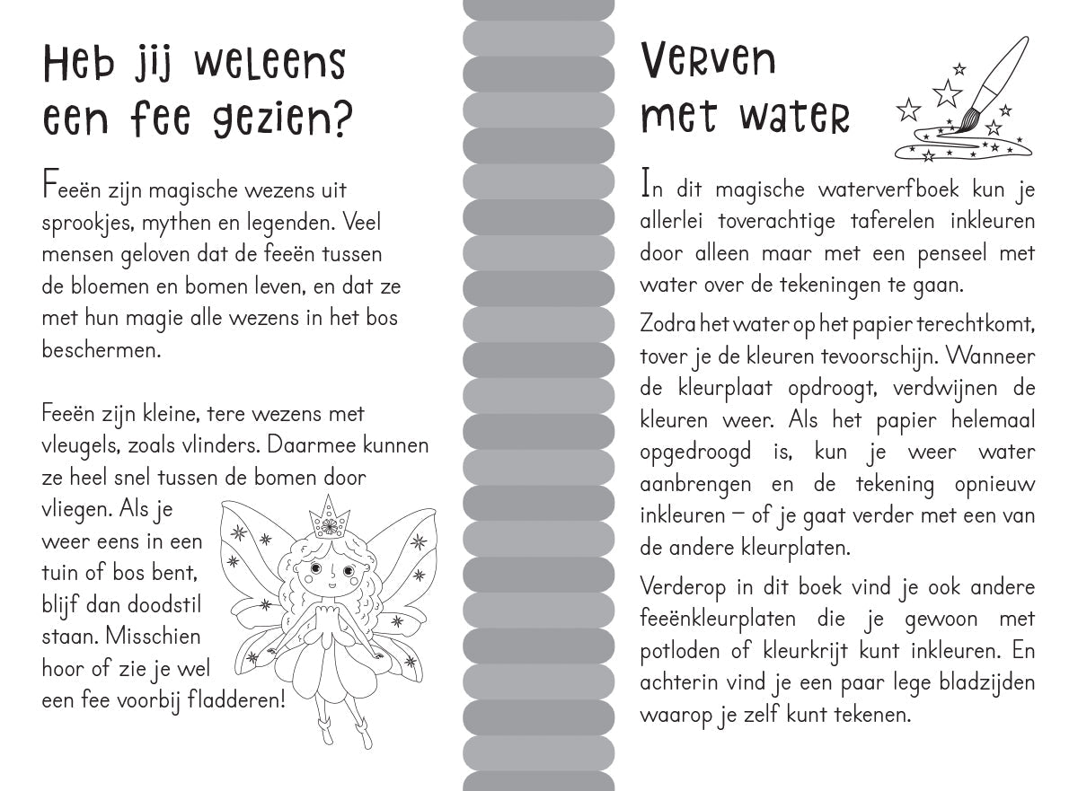 Lantaarn Publishers Kinderboeken Magisch waterkleurboek Feeën 9789463548113 woonaccessoires homedecoratie