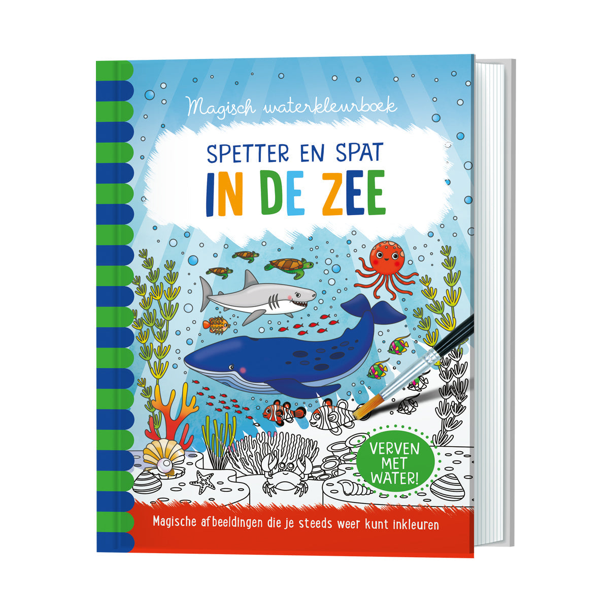 Lantaarn Publishers Kinderboeken Magisch waterkleurboek In de zee 9789463546836 woonaccessoires homedecoratie