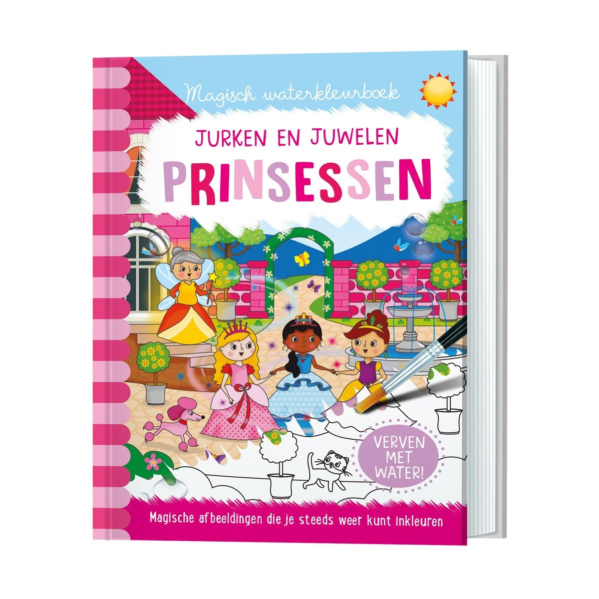 Lantaarn Publishers Kinderboeken Magisch waterkleurboek Prinsessen 9789463547604 woonaccessoires homedecoratie