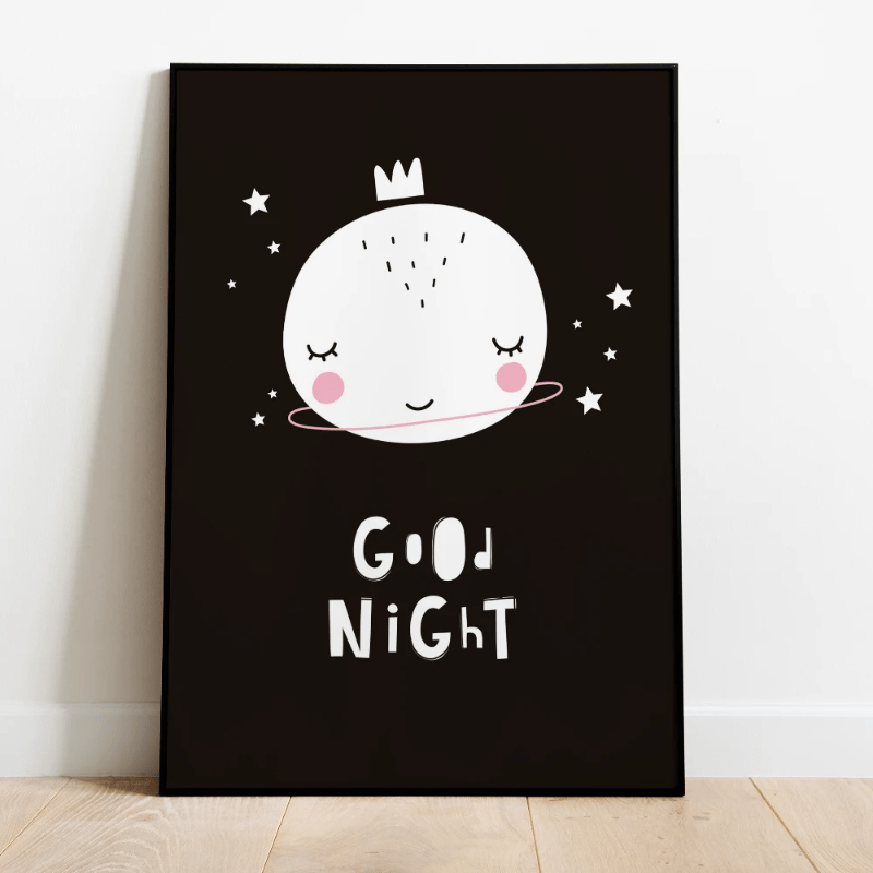 Label2X Kinderkamerposter A4 Kinderkamer poster good night