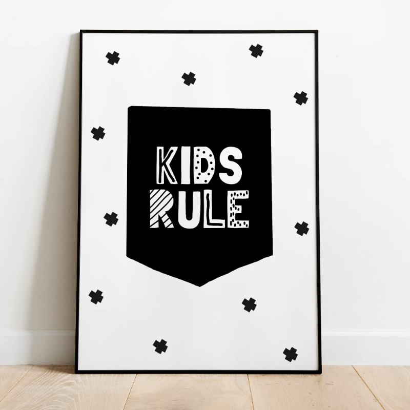 Label2X Kinderkamerposter A4 Kinderkamer poster kids rule