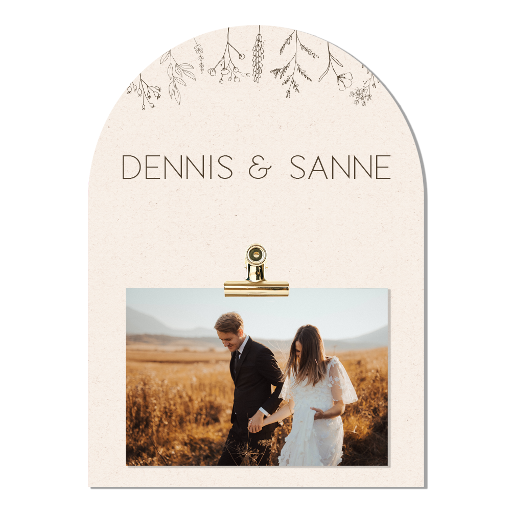 Label2X Huwelijk Boog clipboard flowers 6090337352372 BC-004 woonaccessoires homedecoratie