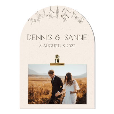 Label2X Huwelijk Boog clipboard flowers 6090337352372 BC-004 woonaccessoires homedecoratie