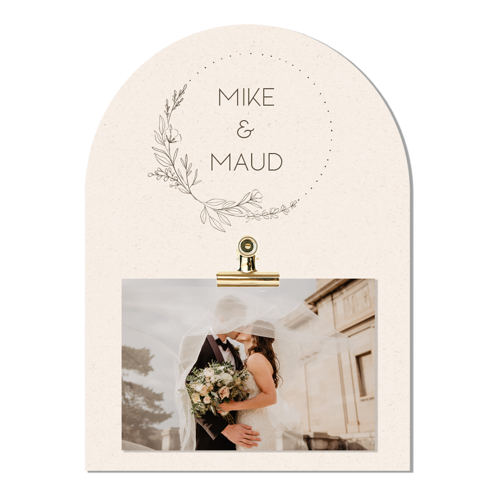 Label2X Huwelijk Boog clipboard swirl 6090342830810 BC-003 woonaccessoires homedecoratie