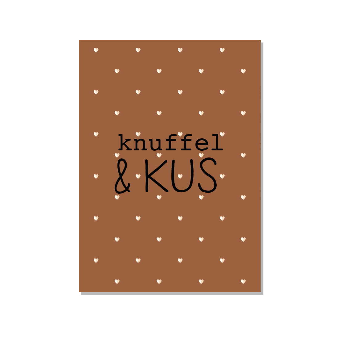 Label2X Kaarten Bundel 5 minikaartjes knuffel & kus KA-022 woonaccessoires homedecoratie