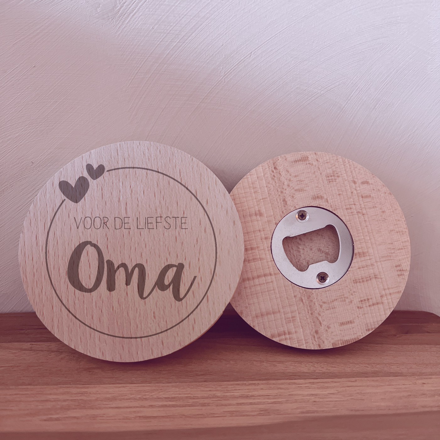 Label2X Kerst Flesopener rond voor de liefste oma HT-014 woonaccessoires homedecoratie