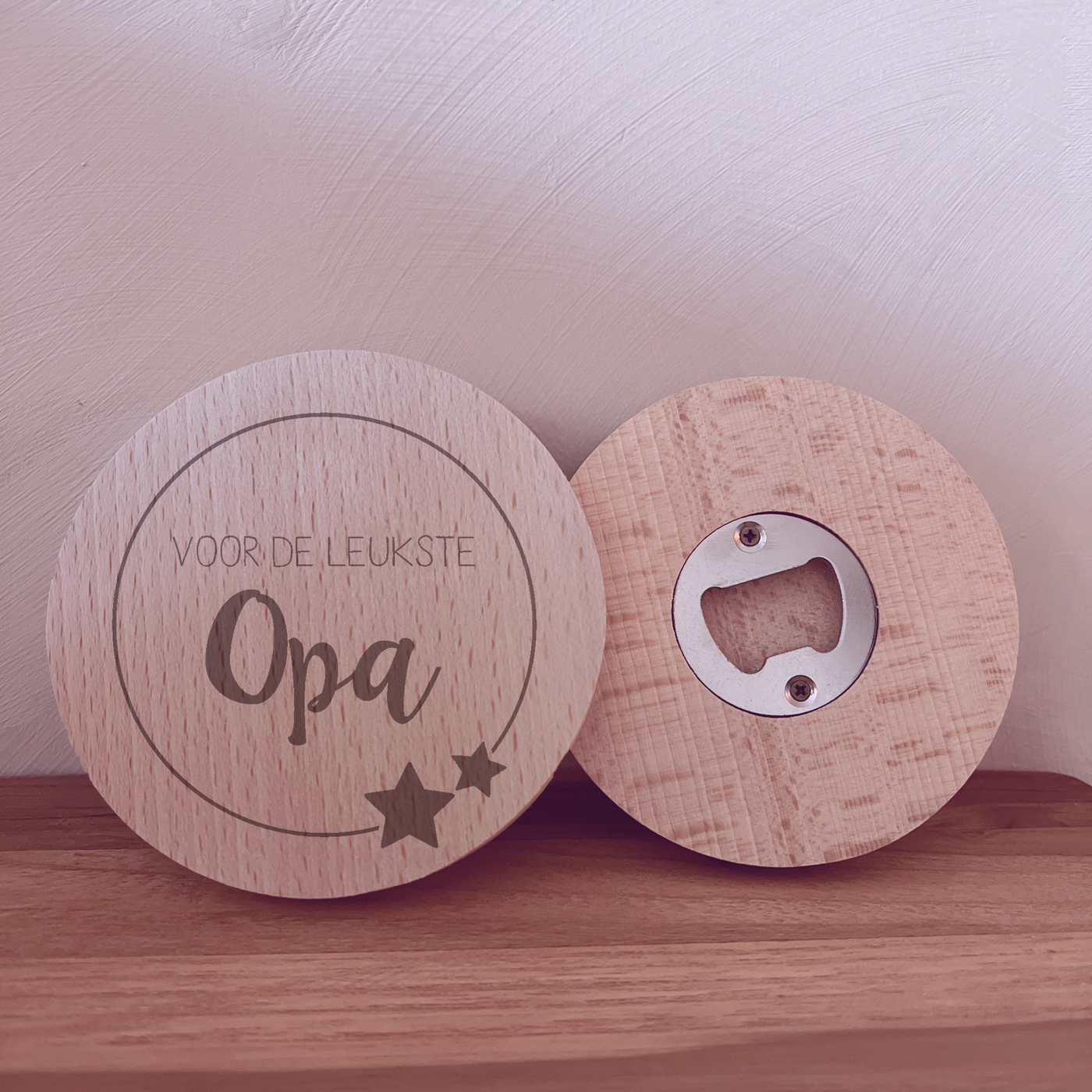 Label2X Kerst Flesopener rond voor de liefste opa HT-014 woonaccessoires homedecoratie