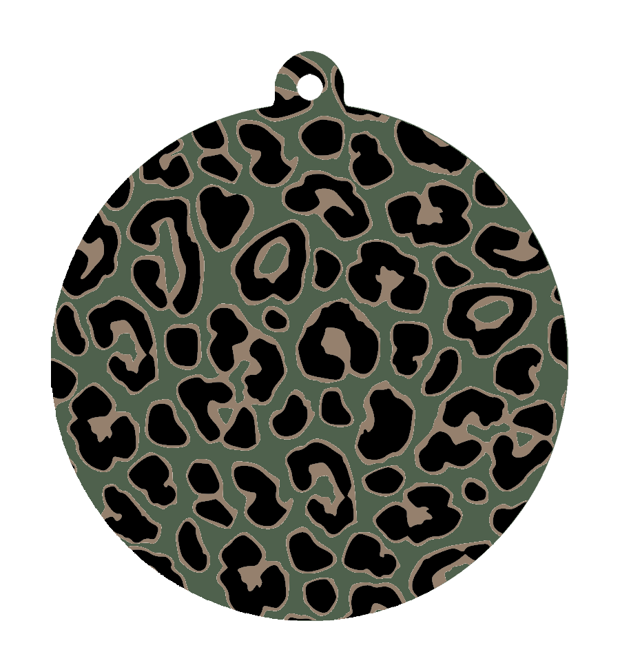Label2X Kerstdecoratie Kersthanger leopard groen