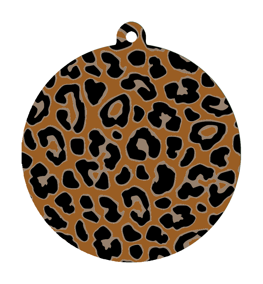 Label2X Kerstdecoratie Kersthanger leopard terra