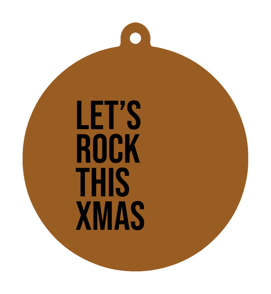Label2X Kerstdecoratie Kersthanger let's rock this x-mas terra