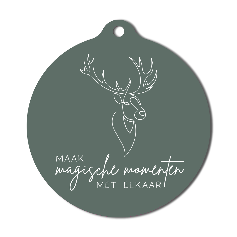 Label2X Kerstmis Kersthanger maak magische momenten groen 