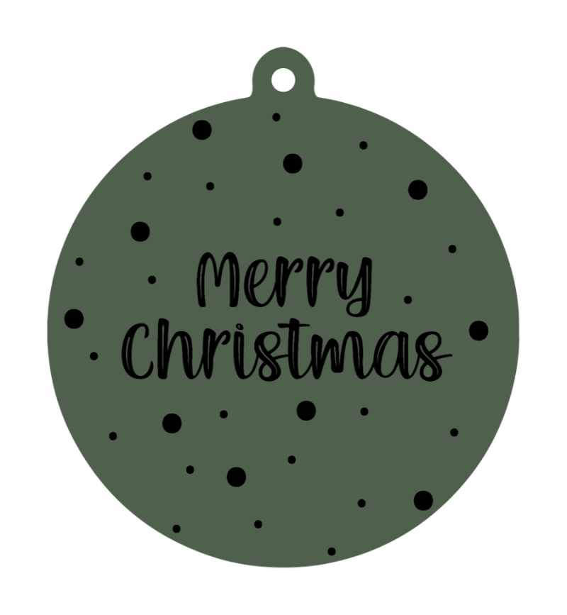 Label2X Kerstdecoratie Kersthanger merry christmas groen