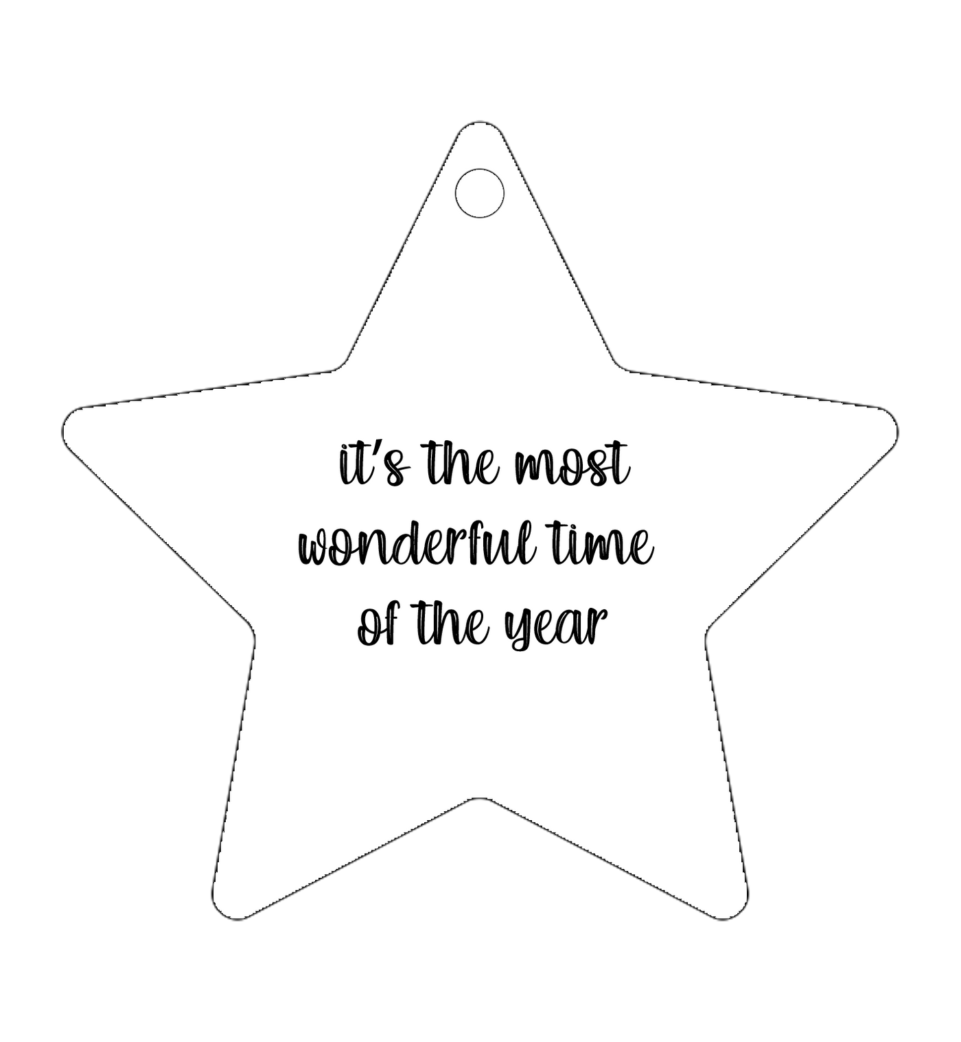 Label2X Kerstdecoratie Kersthanger ster wit