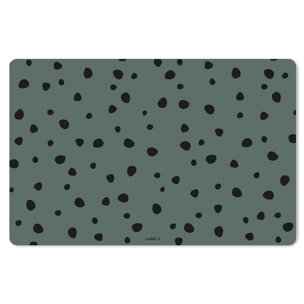 Label2X Knutselmat dots groen woonaccessoires homedecoratie