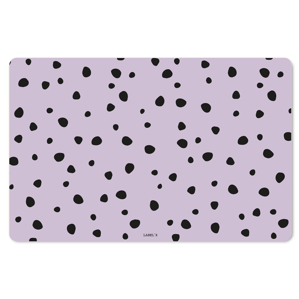 Label2X Knutselmat dots lila woonaccessoires homedecoratie