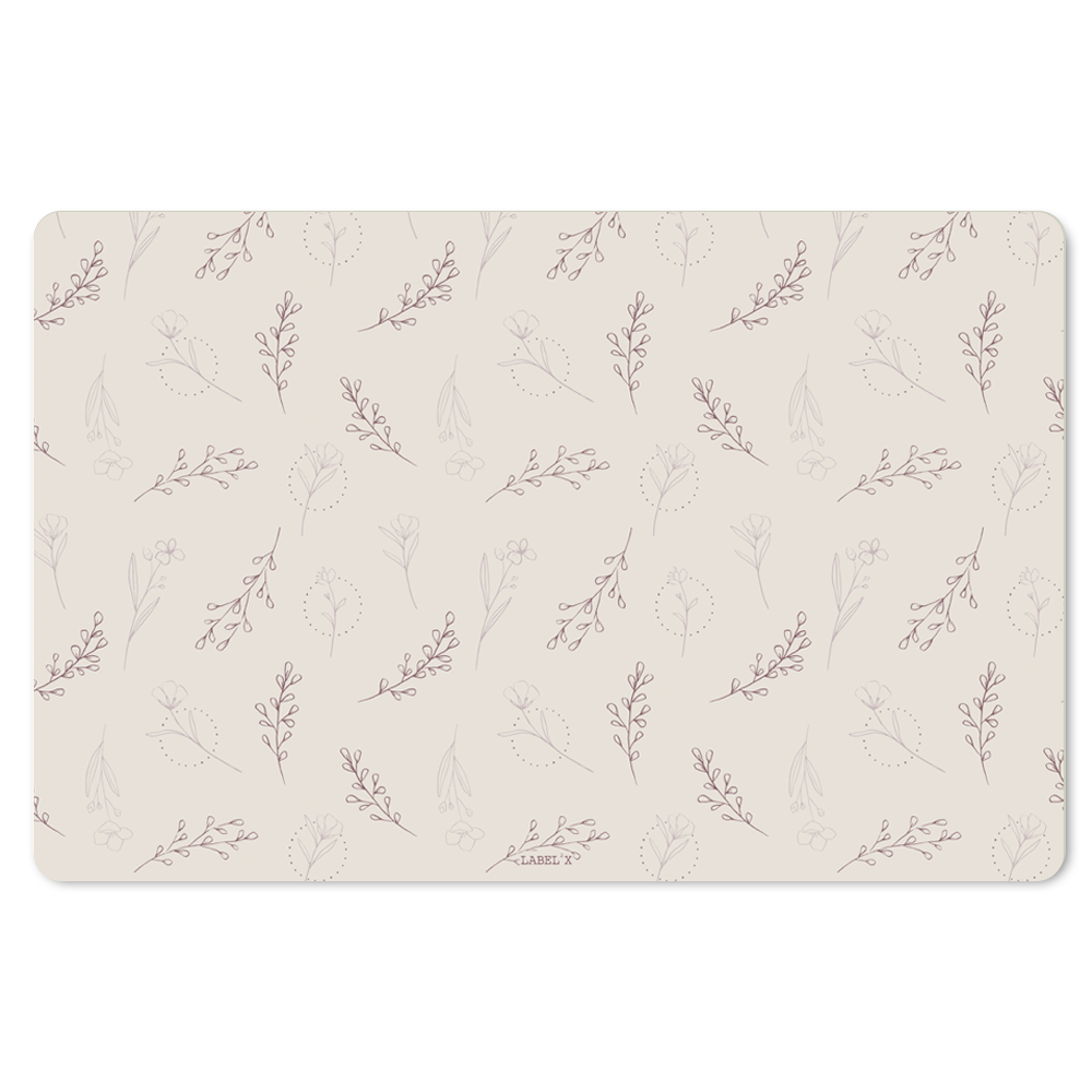 Label2X Knutselmat flower beige woonaccessoires homedecoratie