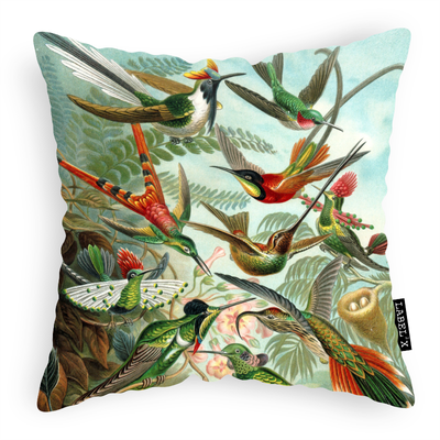 Label2X Woondecoratie Kussen hummingbirds woonaccessoires homedecoratie