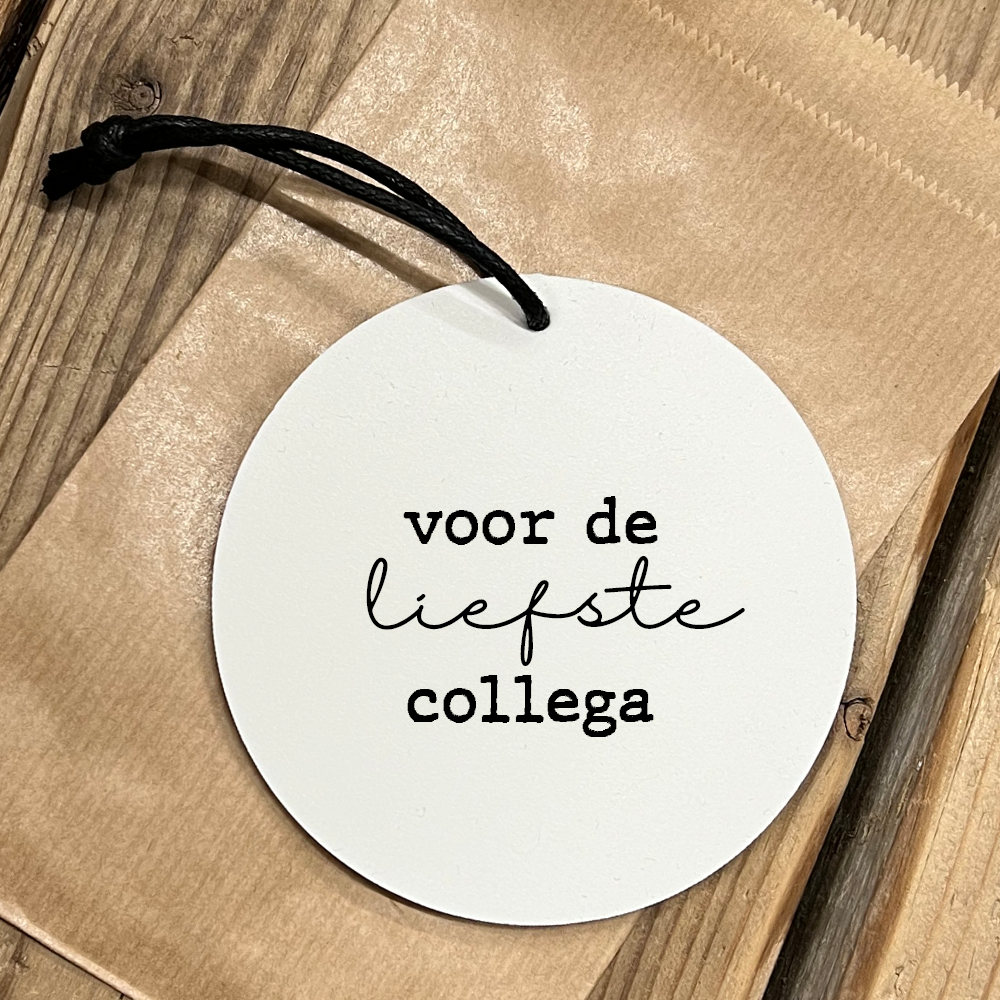 Label2X Minigift Minigift ronde hanger voor de liefste collega 6090348937926 MGT-022 woonaccessoires homedecoratie