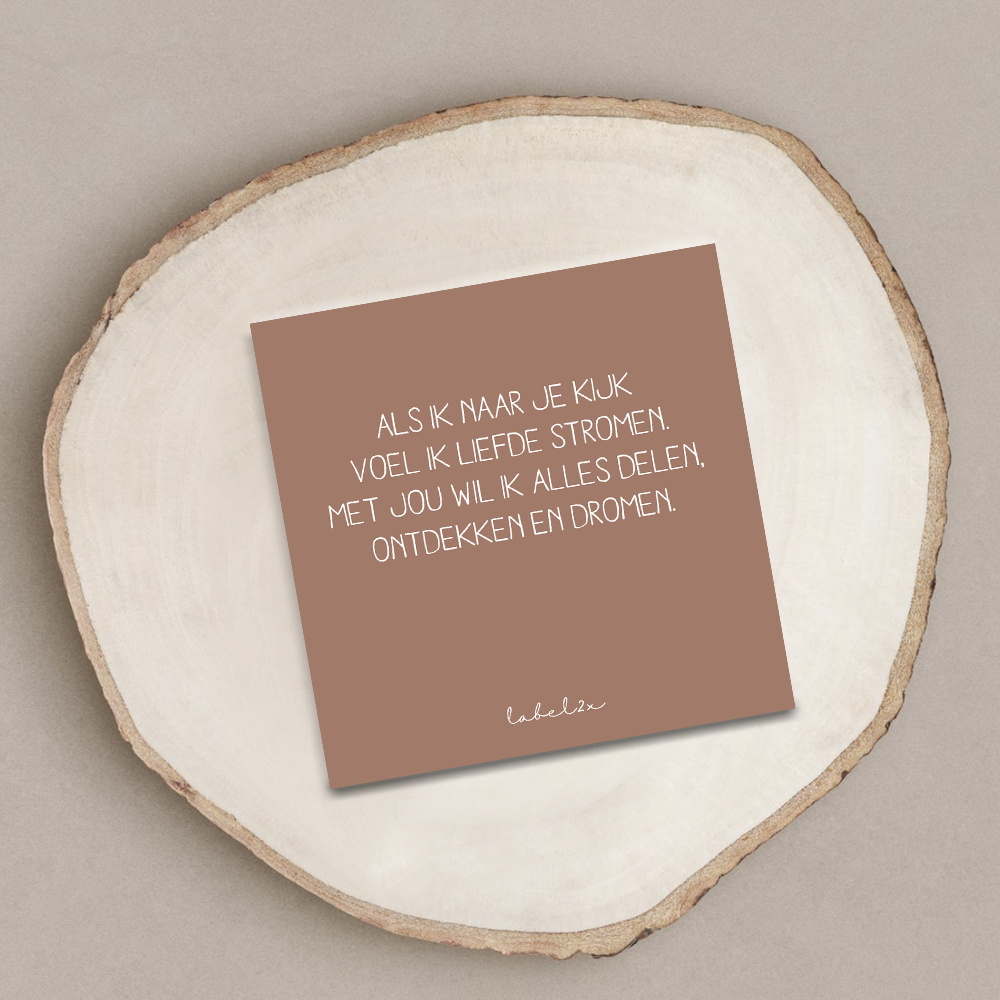 Label2X Minigift Minigift tegeltje als ik naar je kijk MGT-036 woonaccessoires homedecoratie