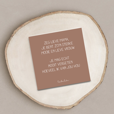 Label2X Minigift Minigift tegeltje lieve mama woonaccessoires homedecoratie