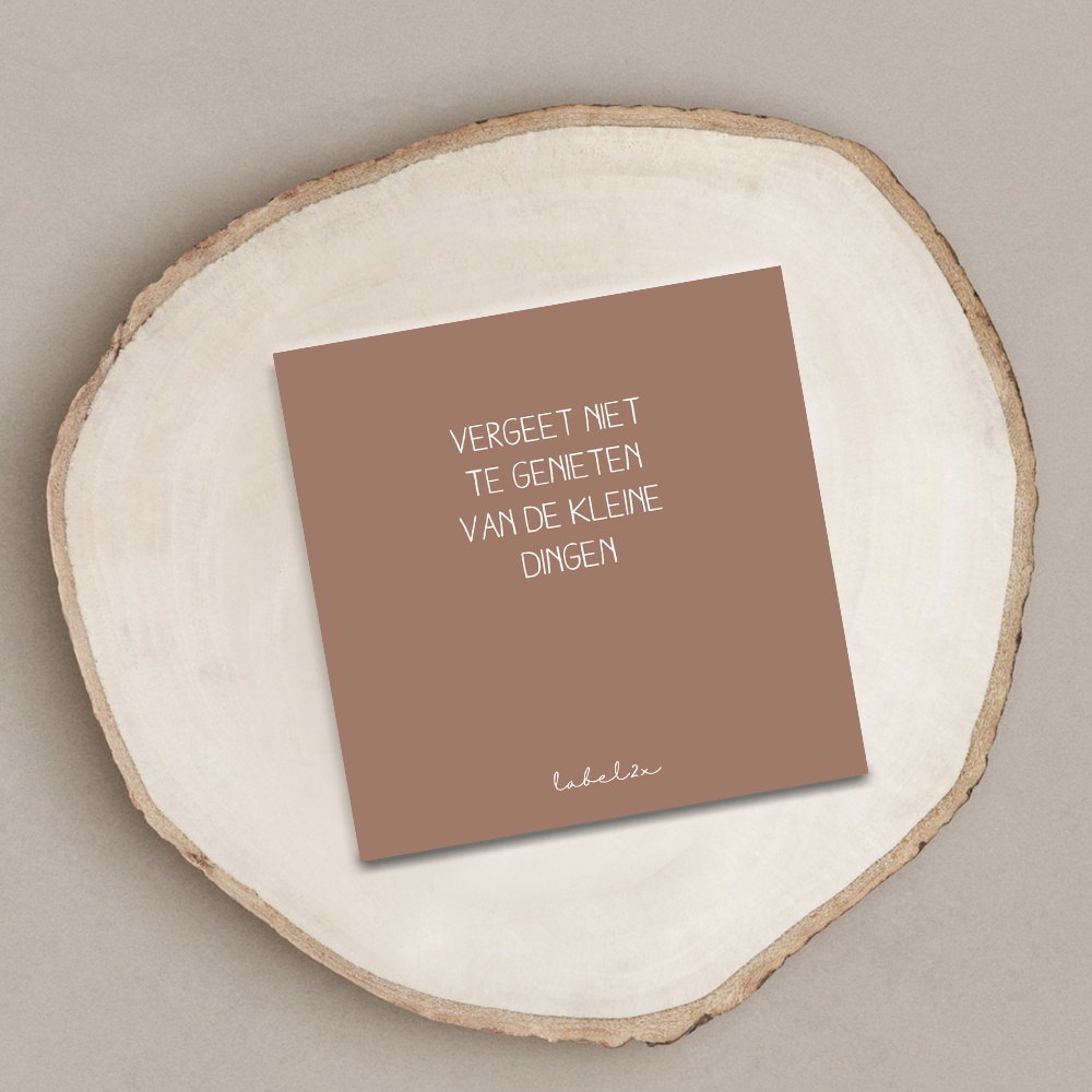 Label2X Minigift Minigift vergeet niet woonaccessoires homedecoratie